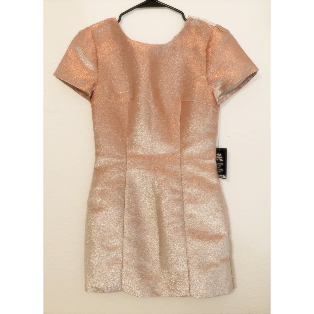 Metallic Pink Express Dress W/Tags Size 4
